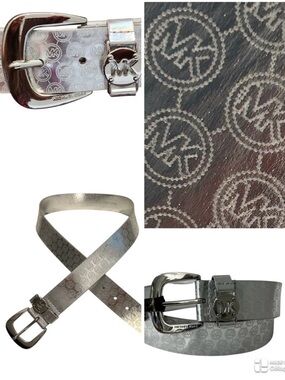 Michael Kors NWOT Silver Logo-Embossed belt